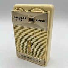 Radio tascabile portatile Omega 8 transistor Deluxe Am - crema - RICAMBI O RIPARAZIONI