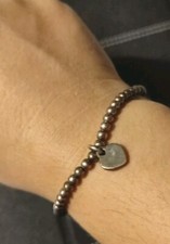 Braccialetto argento Con Cuore Pendente E Palline
