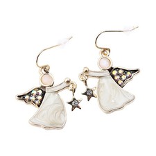  1 paio di orecchini creativi con angioletto, adorabili gocce per l'orecchio,