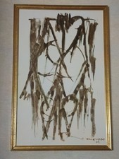 Giuseppe Migneco - Opera originale su carta – firmata e datata "Migneco 62" 