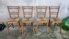 4 Sedie D'epoca Impagliate