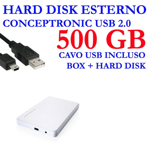 Hdd hard disk esterno - hdd, 500gb