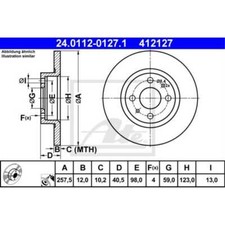 ATE 2X Disco Freno Posteriore
