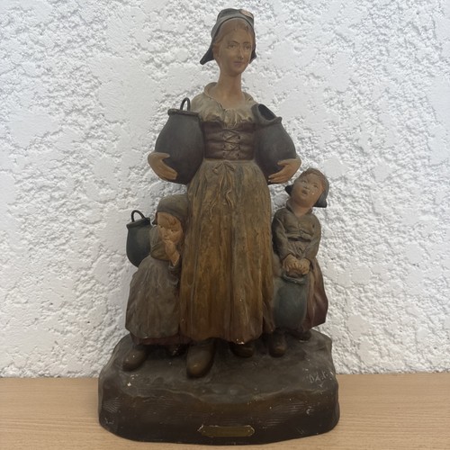 Statue plâtre biscuit - ou,