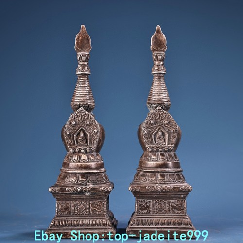 Coppia statue buddha stupa