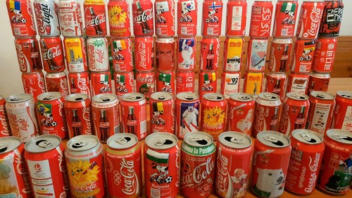 Collezione lattine coca cola - lattine, coca-cola