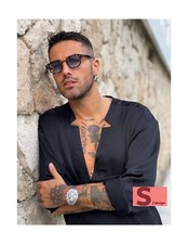 occhiali da sole per da uomo donna unisex uv400 stile moscot blu fumè occhiale