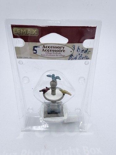 Lemax village birdbath birds - village,