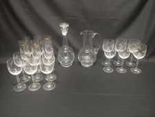  SERVIZIO BICCHIERI CRISTALLO BOHEMIS AL PIOMBO INCISO A MANO SET DA 6