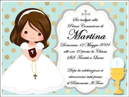 Invito prima comunione - invito,