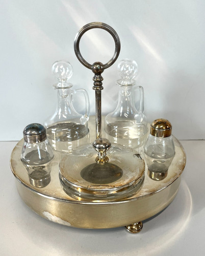 Set tavola argentato porta - set, da