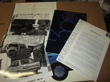 INFORMAZIONI STAMPA PEUGEOT 309 SR ANNO 1979 CON FOTO