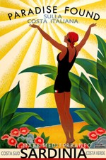 Sardegna Costa Sud Italia Costa Verde Mediterraneo Poster Viaggio Stampa Arte 314