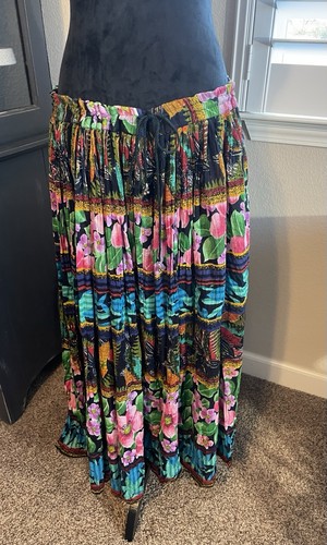 Maxi gonna vintage - bila, stampa