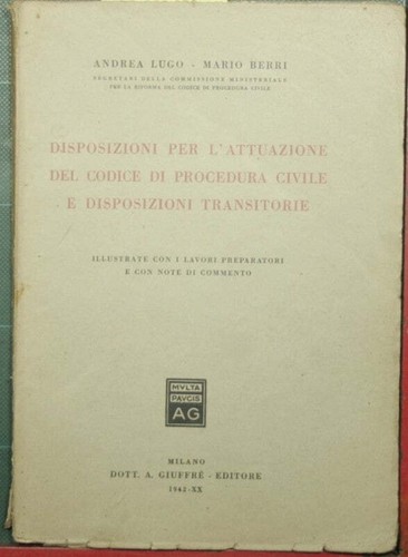 Disposizioni per attuazione - per, l'attuazione