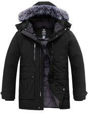 Cappotto invernale uomo Wantdo grande e alto caldo lungo puffer jacket parka ispessito