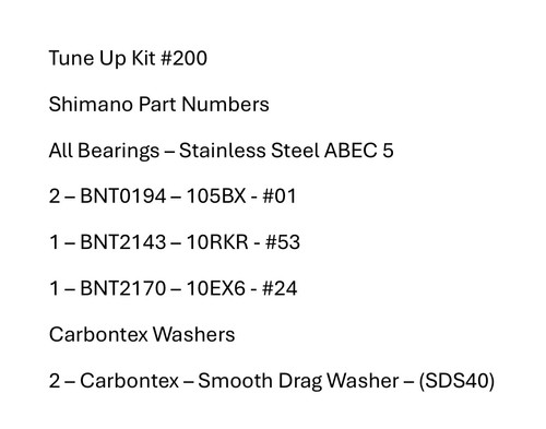 Kit messa punto 200 shimano - messa,