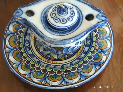 Antico calamaio maiolica - antico,