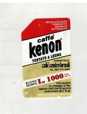 SCHEDA TELEFONICA USATA L. 1000 - CAFFE  KENON TOSTATO A LEGNA.