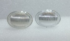 2x FIAT 500 FORD KA MASERATI ABARTH INDICATORE RIPETITORE LATERALE CLIP METALLO TRASPARENTE