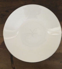 Richard Ginori farfalle filo platino piatto fondo by Gian Battista Vanozzi