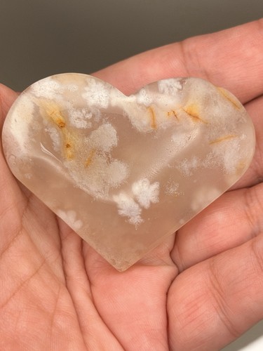Fiore agata cuore intaglio - fiore,