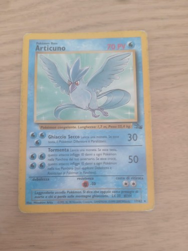Pokemon card articuno 62 - articuno, 17/62