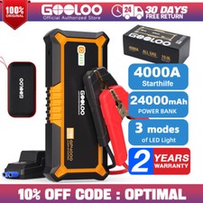 GOOLOO 4000A Avviamento Auto Jump Starter Caricabatterie 12V Booster Powerbank Veicolo DE