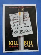 KILL BILL  VOL 2 - CIAK 2004 CARTOLINA MINI LOCANDINA 10X14 CM FILM CINEMA