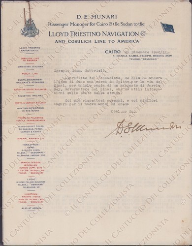 1930 cairo lloyd triestino - cairo,