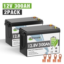 2X Batteria al litio 12V 300Ah