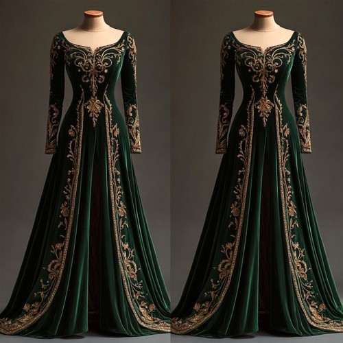 Vintage green velvet wedding - vintage,