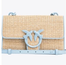 Borsa Pinko Mini Lovebirds blu