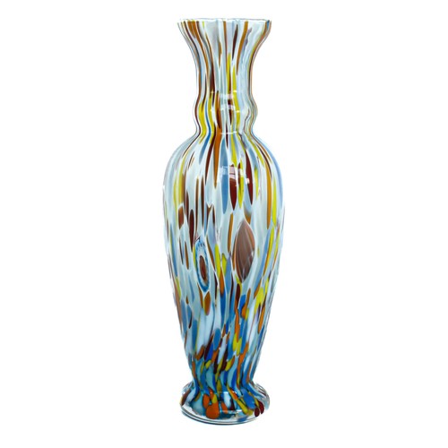 Murano vaso vetro azzurro - di,
