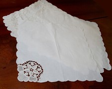 Tovaglioli • Ricamate a mano• Burano • Lino• Vintage