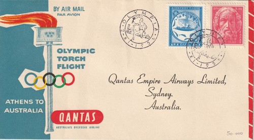 Aerogramma torcia olimpica