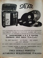 Bella e originale pubblicità (1939) radio incisore SAFAR