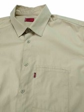 LEVI'S camicia uomo casual manica lunga cotone kaki Mis. XL