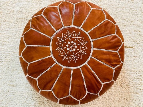 Pouf ottomano pelle marocchina