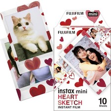 FUJIFILM INSTAX MINI Instant Film (Heart Sketch, 10 Foto)