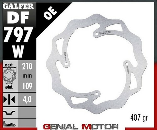 Galfer rear brake disc wave - rear,