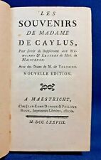 Voltaire, Les souvenirs de Madame de Caylus. Corte Luigi XIV, Maastricht 1778