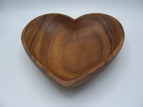 Ciotola piatto legno cuore