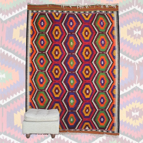 Tappeto kilim vintage - tappeto, curato