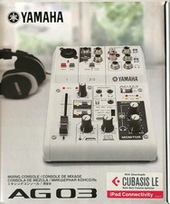 YAMAHA AG03 MK2 WHITE Mixer 3 Canali per Live Streaming con Scheda Audio Usb