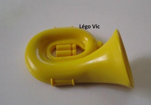 Lego 4434 tuba horn - yellow, du