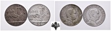 REGNO D'ITALIA 1 lira 1912 LOTTO 2x monete ARGENTO Vittorio Emanuele III