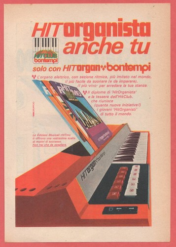 Bontempi hit organista 1971 - organista,