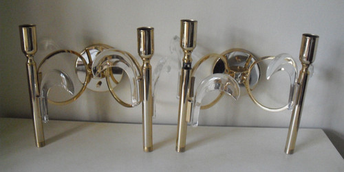 Coppia applique stile - stile, italiano