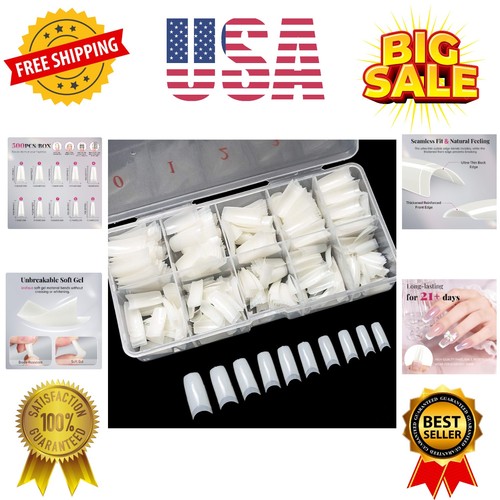 500pcs punte unghie finte gel - punte,